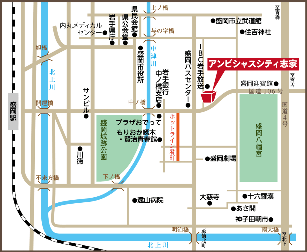 盛岡市イラストマップ